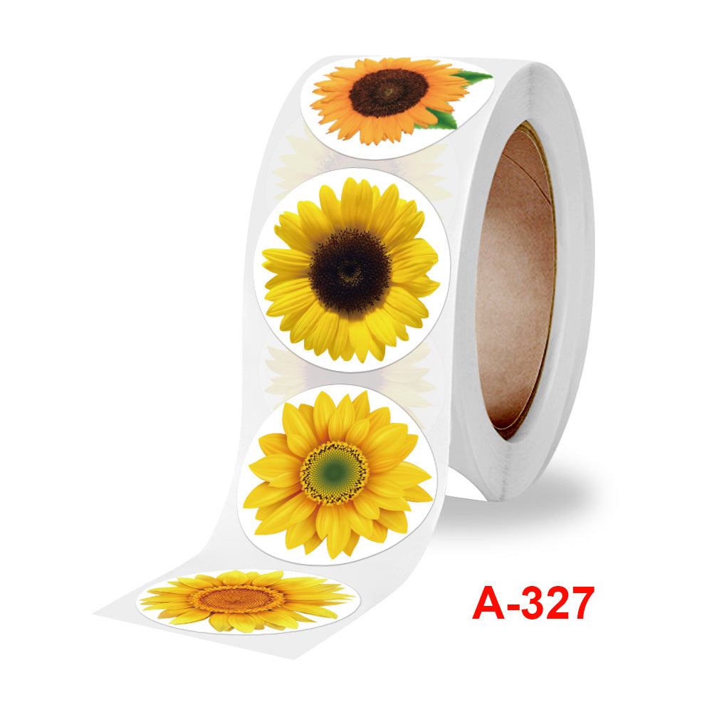 Wholesale Roll Pack Mother's Day Thank-you Flower Decoration Stickers